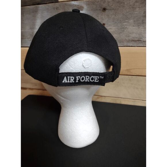 U.S. Air Force SMSgt Senior Master Sergeant Retired Black Adjustable Cap Hat - Picture 4 of 5